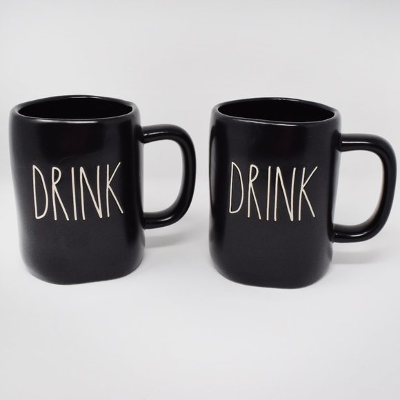 Rae Dunn Drink Mug Black & White New Cup By Magenta Halloween Set of 2 Cup - Picture 3 of 10